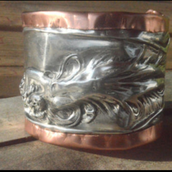 Antique Obsessions Jewelry - Antique Sterling Silver Goddess Cuff Bracelet 925
